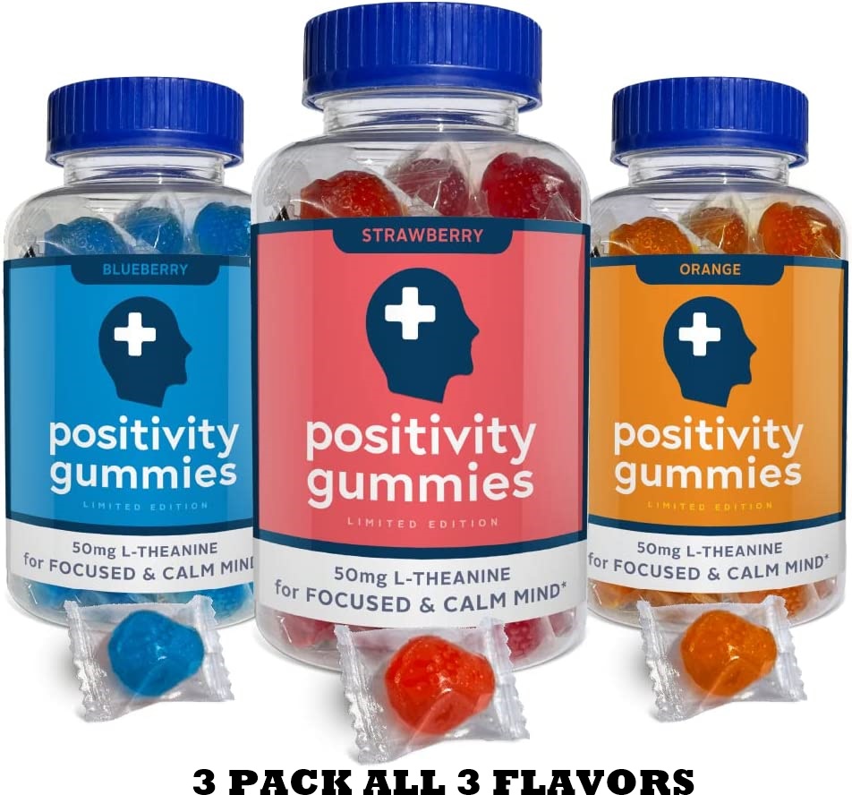 3 pack l-theanine positivity gummies