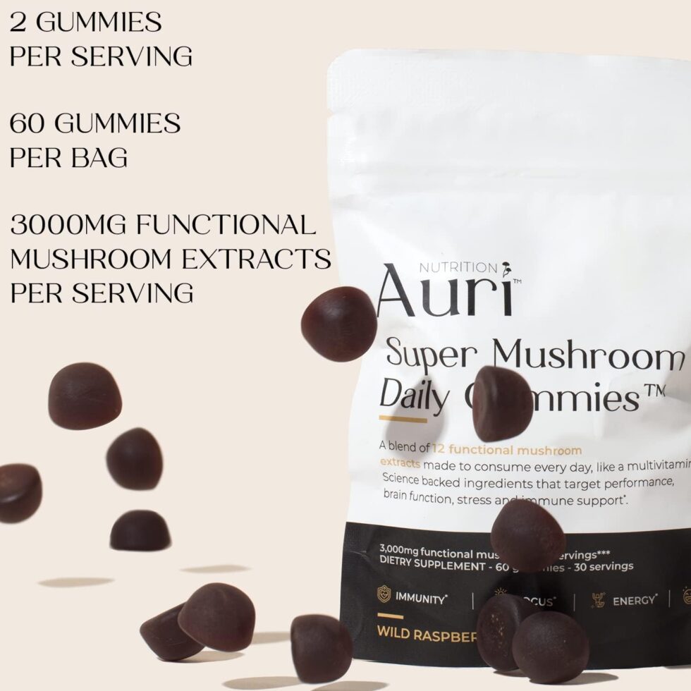 Auri Super Mushroom Gummies Review CHILL GUMMY MOUNTAIN