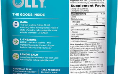 OLLY Goodbye Stress Gummy, GABA, L-Theanine